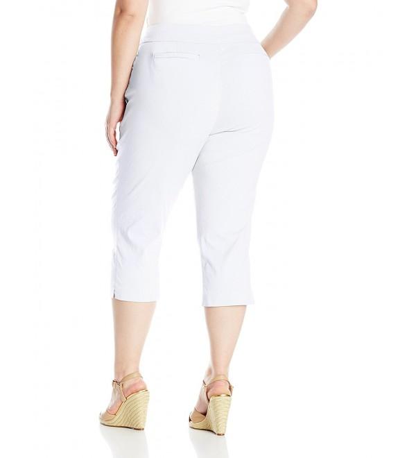 plus size white capris