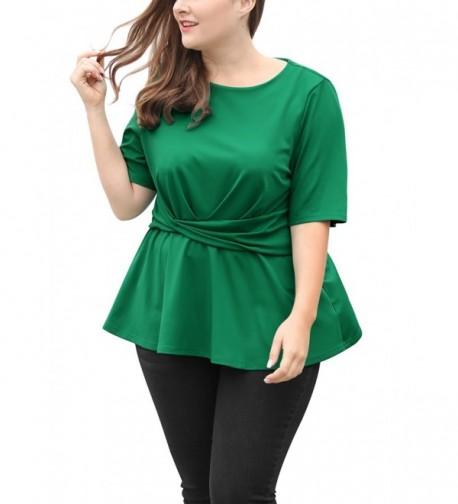 Agnes Orinda Womens Sleeves Peplum