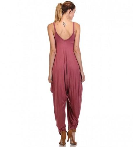 Ladies Oversized Drapery Harem Jumpsuit with Banded Scoop-neck and ...
