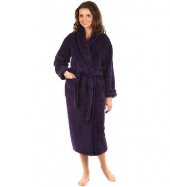 VEAMI Womens Microfiber Bathrobe Majestic Violet X Large