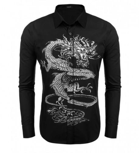 Simbama Dragon Graphic Button Shirts