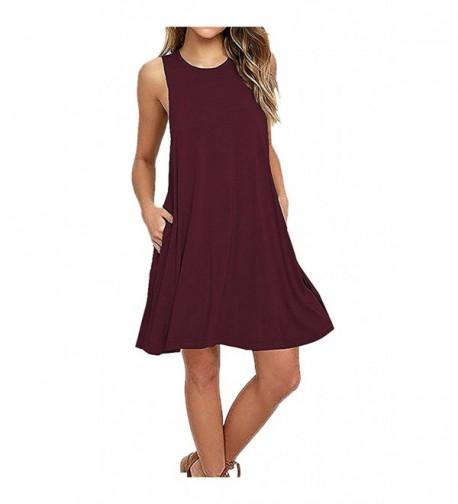 Sleeveless Pocket Casual Loose Dresses