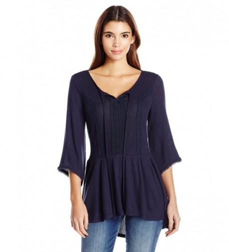 OneWorld Womens Petite Sleeve Waffle