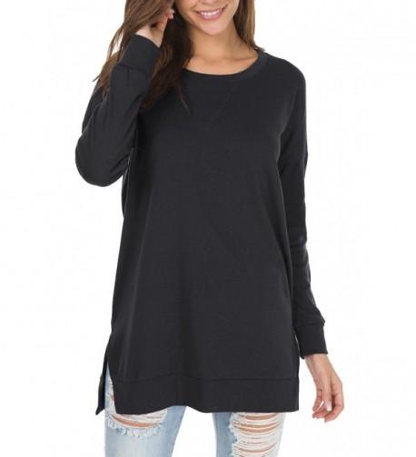 Womens Sleeve Pullover Split Casual