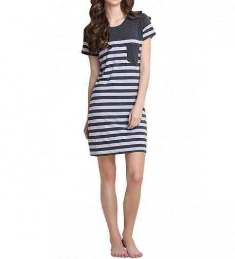 Lasher Nightgown Striped Nightwear Nightie