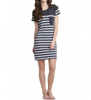 Lasher Nightgown Striped Nightwear Nightie