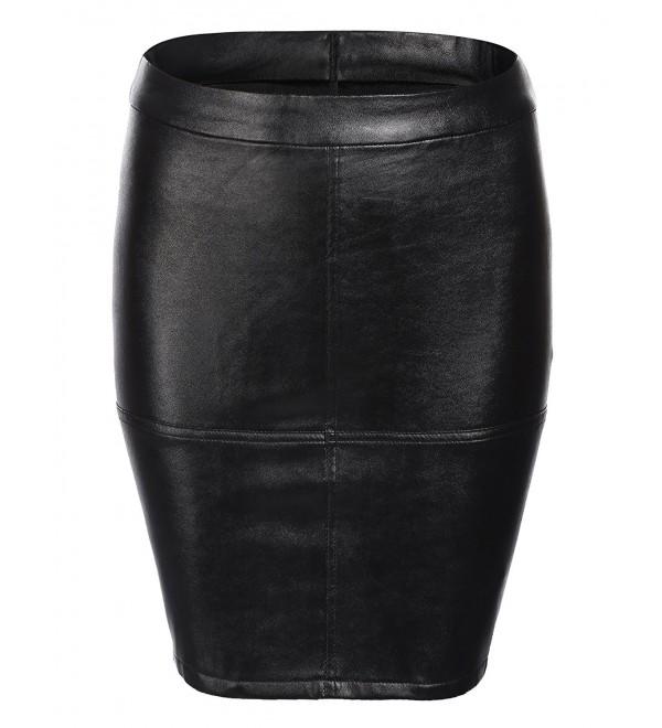 Shine Womens Leather Waist Pencil