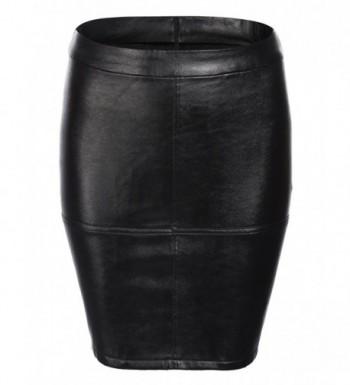 Shine Womens Leather Waist Pencil