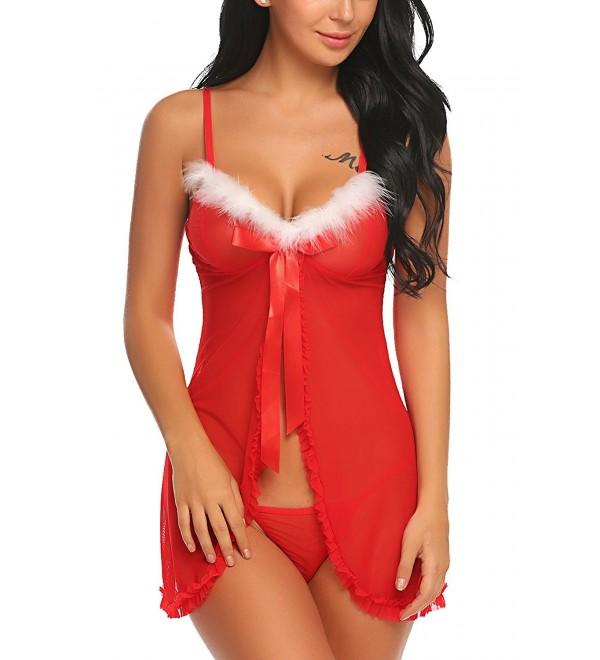 ADOME Lingerie Christmas Babydoll Sleepwear