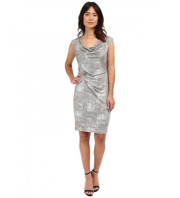 Women's Trapani Draped Dress - Silver - CW128LCSM7X