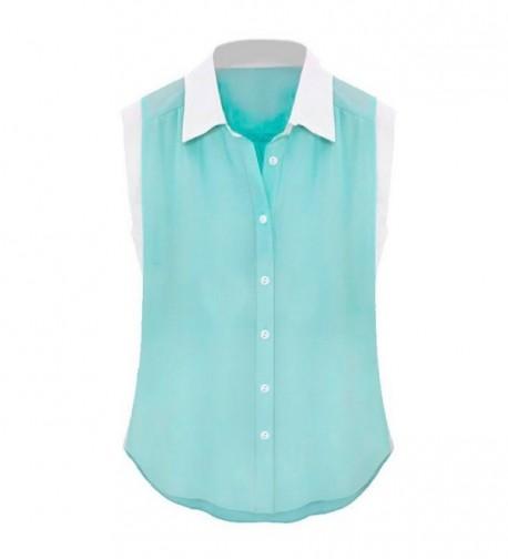 ZHENAZHEN Womens Chiffon Sleeveless Blouse