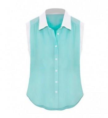 ZHENAZHEN Womens Chiffon Sleeveless Blouse