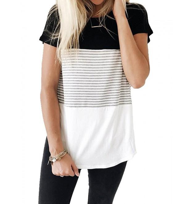 Glomeen Womens Sleeve Stripe T Shirt