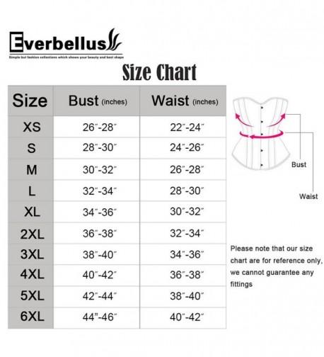 Corset Training Size Chart