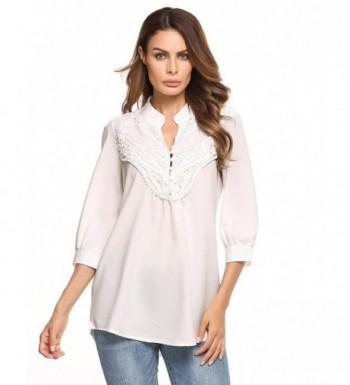 Zeagoo Womens Splicing Chiffon Blouses