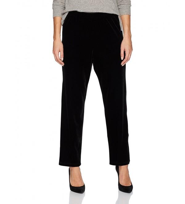 Alfred Dunner Womens Velvet Black