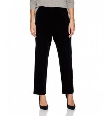 Alfred Dunner Womens Velvet Black