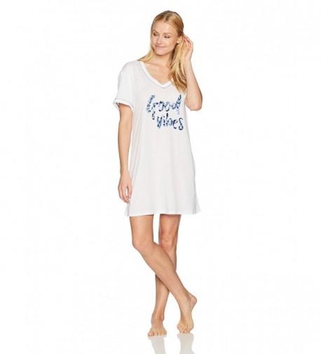 Women's Sleepshirt - Good Vibes Graphic - CR12ODF8KTS