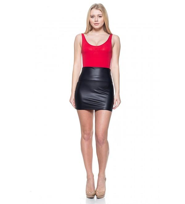 Womens J2 Love Faux Leather Mini Skirt Black C512nfhnf8b