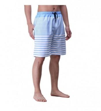 Men's Striped Printed Beach Shorts Swim Trunks With Mesh Lining ...