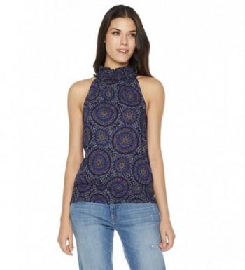 Plumberry Womens Sleeveless Ruffle Large
