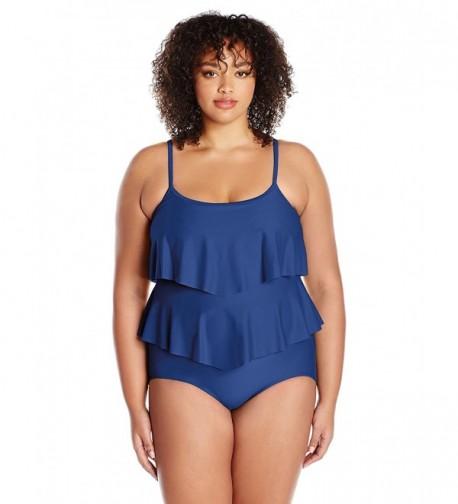 Maxine Hollywood Womens Double Tier Swimsuit