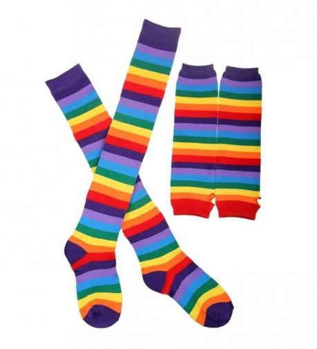 WRISTCHIE Womens Rainbow Fingerless Stockings