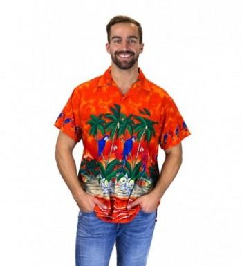 Funky Hawaiian Shirt Parrot orange