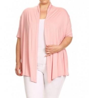 Womens Solid Sleeves Asymmetric Cardigan