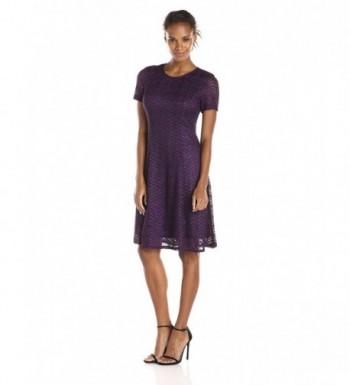 S L Fashions Womens Chevron Eggplant