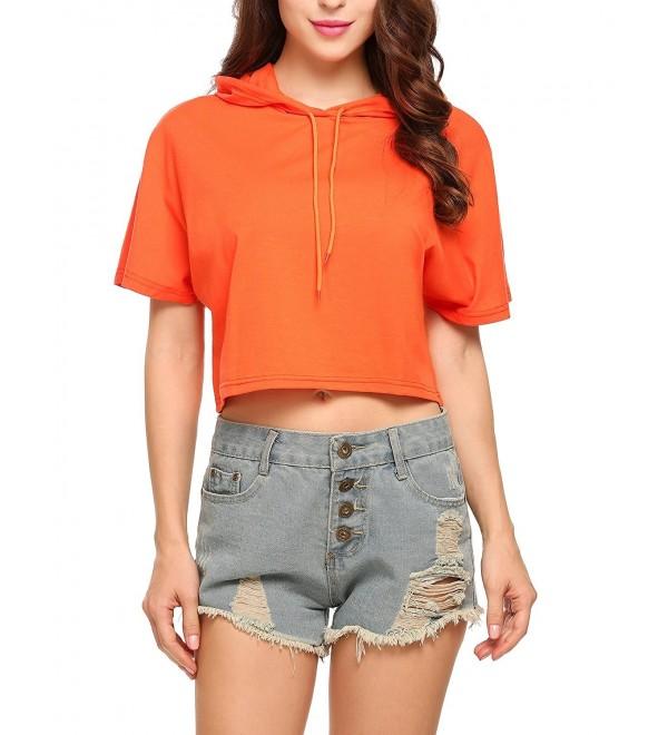 crop top hoodie short sleeve