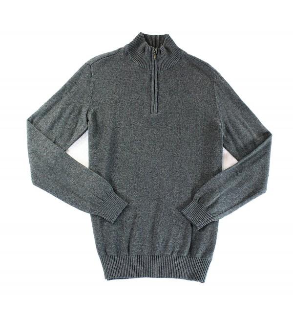 John Ashford Quarter Zip Sweater Charcoal