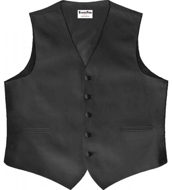 Color Satin Vest Black Large