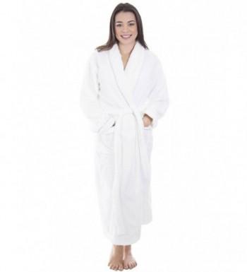 Womens Plush Velvet Bathrobe WHTSIL