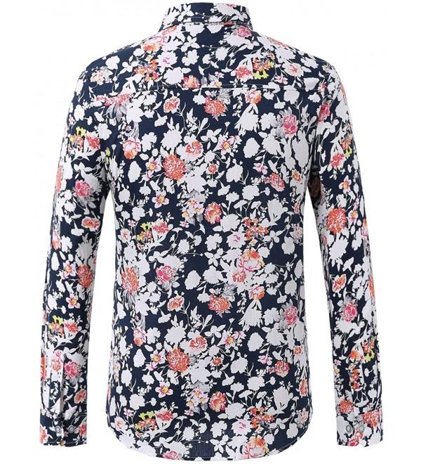 men's casual button down long sleeve shirts