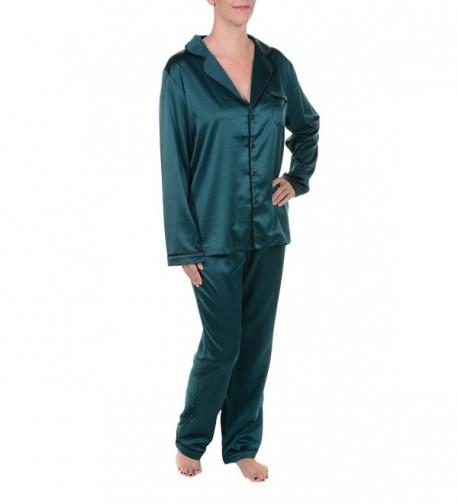 Sleeve Green Pajama Contrast Piping
