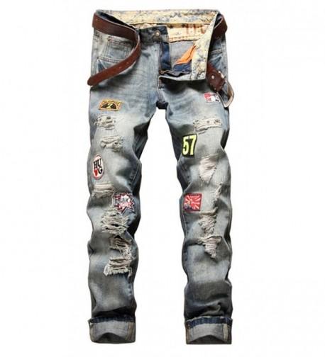 Mens Distressed Ripped Slim Jeans