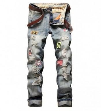 Mens Distressed Ripped Slim Jeans