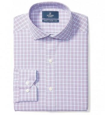 Men's Tailored Fit Cutaway-Collar Pattern Non-Iron Dress Shirt - Purple ...