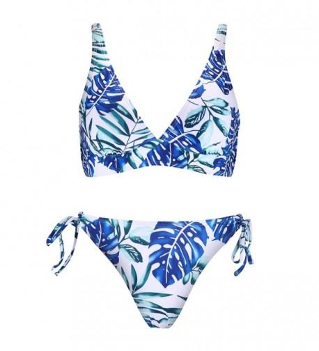 TRANGEL Tropical Bralette Bikini Swimsuit