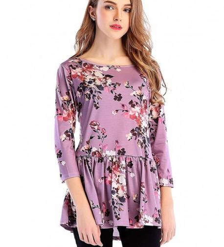 Jubileens Womens Sleeve Floral Peplum