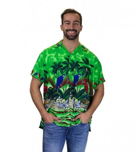 Funky Hawaiian Shirt Parrot green