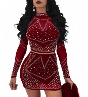 Chemenwin Rhinestone Bodycon Clubwear Jumpsuit