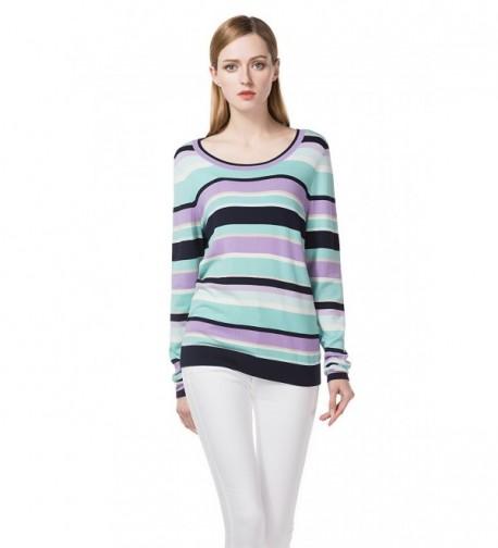 KNITBEST Womens Sleeve Striped Sweater