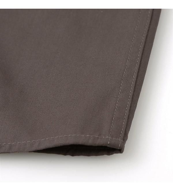Men's Cotton Dress Shirt Long Sleeve Button Classic Collar Fit Solid ...