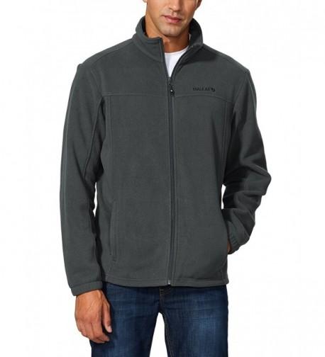 Men's Outdoor Full Zip Fleece Jacket - Dark Gray - CS1867YD6SI