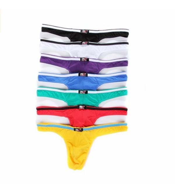 Cotton Underwear T Back Panties - Green-blue-red-white-lucifer Yellow ...