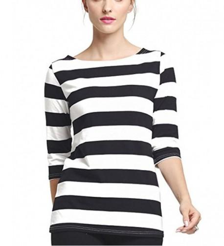 FELACIA T Shirt Sleeves Contrast Stripes