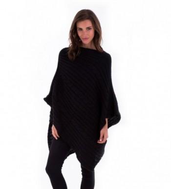 SHU SHI Womens Poncho Pullover Neckline