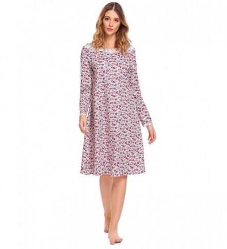 Acecor Womens Ruffle Sleepwear Nightgown